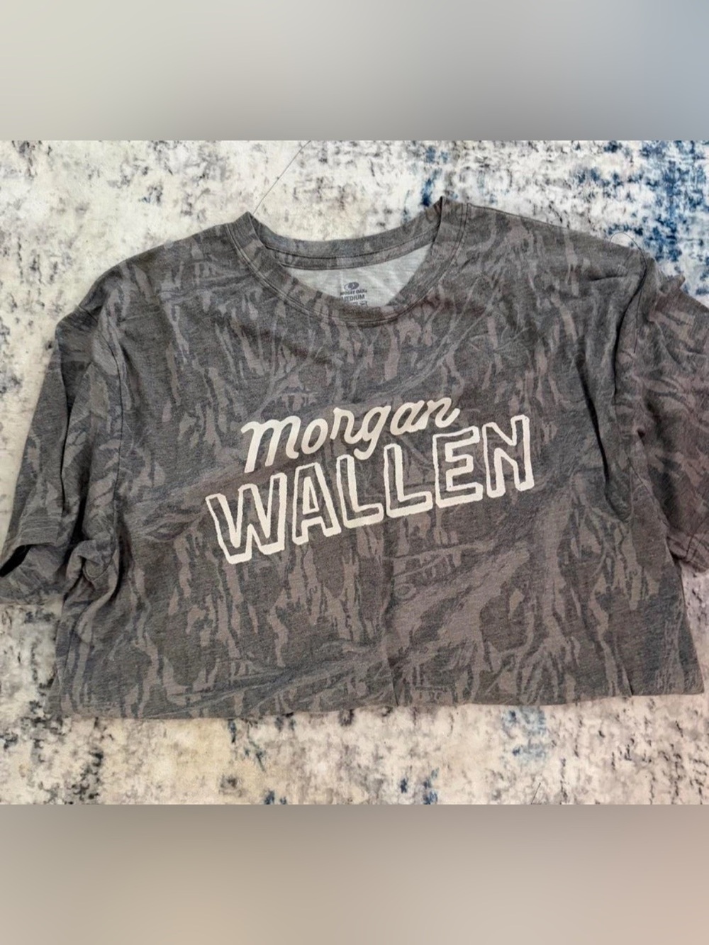 Morgan Wallen Official Merch XL Still The Problem Tour Camo Mossy Oak shirt